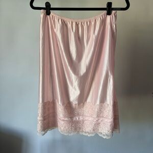 Vintage pink lace slip